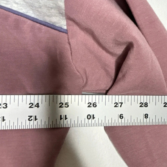 Madewell MWL Superbrushed Mauve Gray Colorblock Easygoing Sweatshirt Size L - Picture 11 of 15